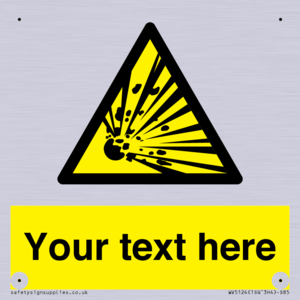 WV5124: Custom Explosive Material Sign