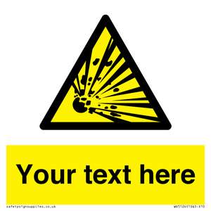 WV5124: Custom Explosive Material Sign