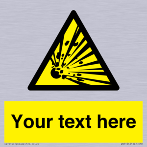WV5124: Custom Explosive Material Sign