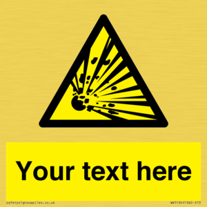 WV5124: Custom Explosive Material Sign