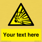 WV5124: Custom Explosive Material Sign