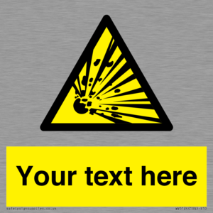 WV5124: Custom Explosive Material Sign