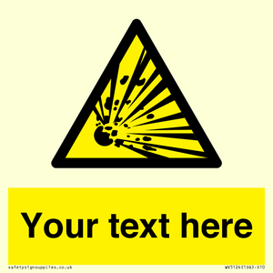 WV5124: Custom Explosive Material Sign