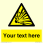 WV5124: Custom Explosive Material Sign
