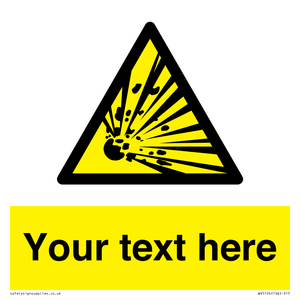 WV5124: Custom Explosive Material Sign