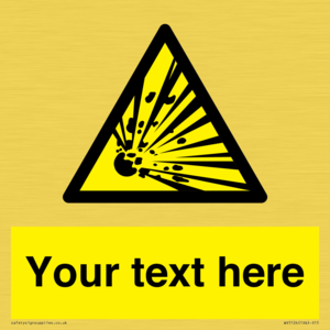 WV5124: Custom Explosive Material Sign