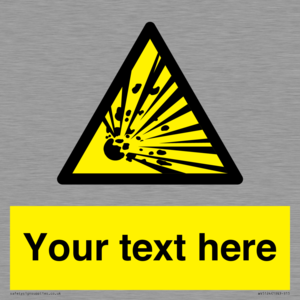 WV5124: Custom Explosive Material Sign
