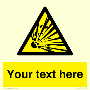 WV5124: Custom Explosive Material Sign