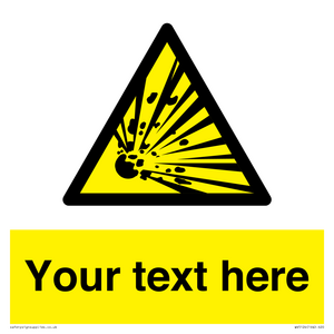 WV5124: Custom Explosive Material Sign