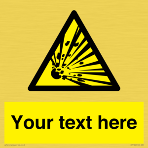 WV5124: Custom Explosive Material Sign