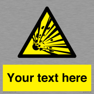 WV5124: Custom Explosive Material Sign