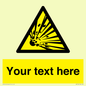 WV5124: Custom Explosive Material Sign