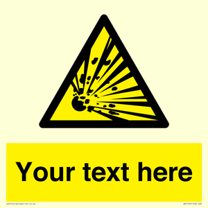 WV5124: Custom Explosive Material Sign