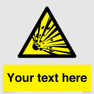 WV5124: Custom Explosive Material Sign