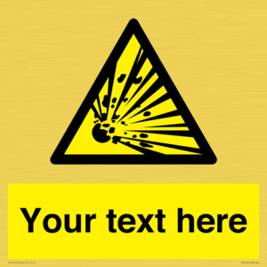 WV5124: Custom Explosive Material Sign