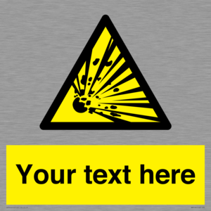 WV5124: Custom Explosive Material Sign
