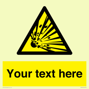 WV5124: Custom Explosive Material Sign