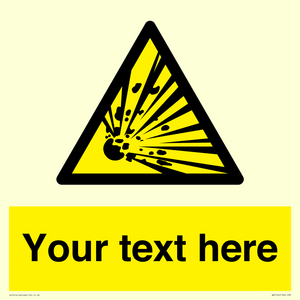 WV5124: Custom Explosive Material Sign