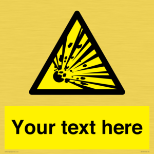 WV5124: Custom Explosive Material Sign
