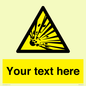 WV5124: Custom Explosive Material Sign