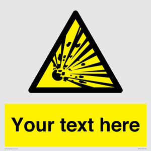 WV5124: Custom Explosive Material Sign