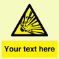 WV5124: Custom Explosive Material Sign