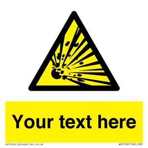 WV5124: Custom Explosive Material Sign