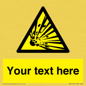WV5124: Custom Explosive Material Sign