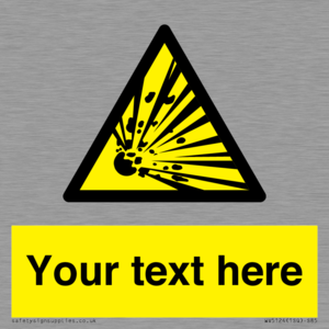WV5124: Custom Explosive Material Sign