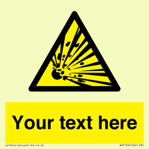 WV5124: Custom Explosive Material Sign