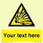 WV5124: Custom Explosive Material Sign