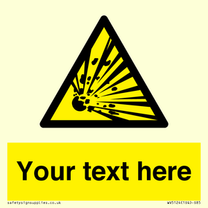 WV5124: Custom Explosive Material Sign