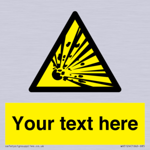 WV5124: Custom Explosive Material Sign