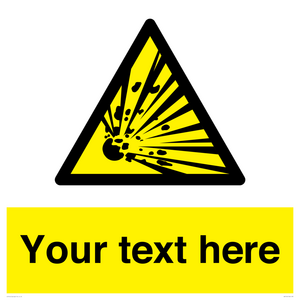 WV5124: Custom Explosive Material Sign