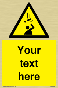 WV5130: Custom Falling Objects Sign