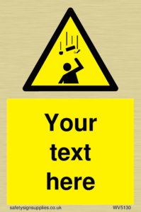 WV5130: Custom Falling Objects Sign