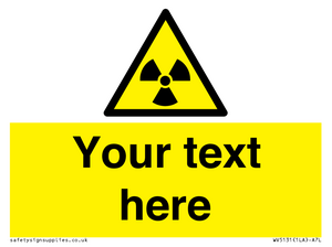 WV5131: Custom Radioactive Material Sign