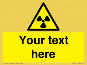 WV5131: Custom Radioactive Material Sign