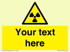 WV5131: Custom Radioactive Material Sign