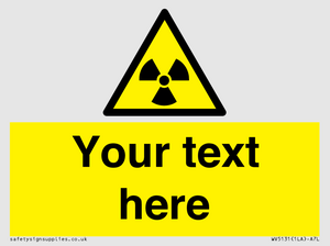 WV5131: Custom Radioactive Material Sign