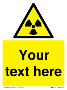 WV5131: Custom Radioactive Material Sign