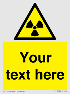 WV5131: Custom Radioactive Material Sign