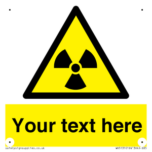 WV5131: Custom Radioactive Material Sign