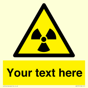 WV5131: Custom Radioactive Material Sign