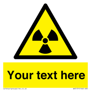 WV5131: Custom Radioactive Material Sign