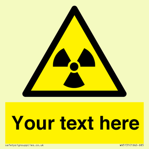 WV5131: Custom Radioactive Material Sign