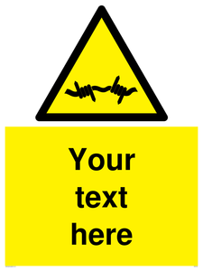 WV5133: Custom Barbed Wire Sign