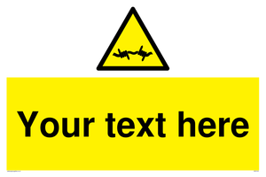 WV5133: Custom Barbed Wire Sign