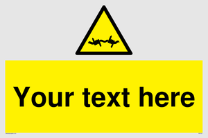 WV5133: Custom Barbed Wire Sign
