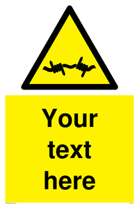 WV5133: Custom Barbed Wire Sign